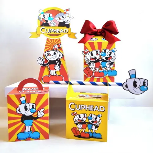 Kit de Caixas Personalizadas 50 Peças - Cuphead