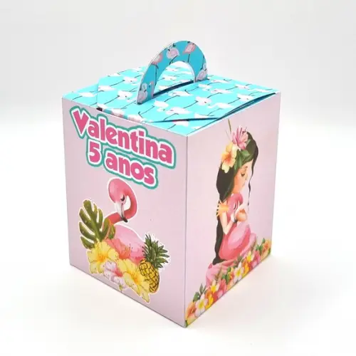 Kit de Caixas Personalizadas 50 Peças - Flamingos