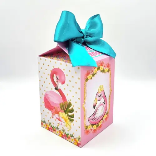 Kit de Caixas Personalizadas 50 Peças - Flamingos