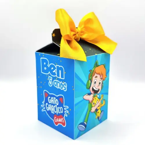 Kit de Caixas Personalizadas 50 Peças - Gato Galactico