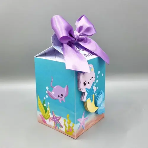 Kit de Caixas Personalizadas 50 Peças - Gato Sereia