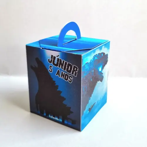 Kit de Caixas Personalizadas 50 Peças - Godzilla Azul