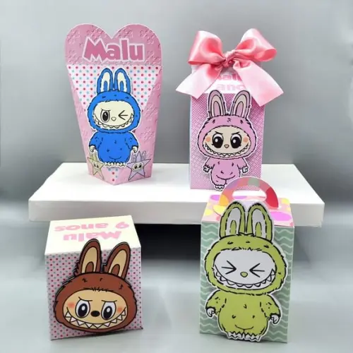 Kit de Caixas Personalizadas 50 Peças - Labubu