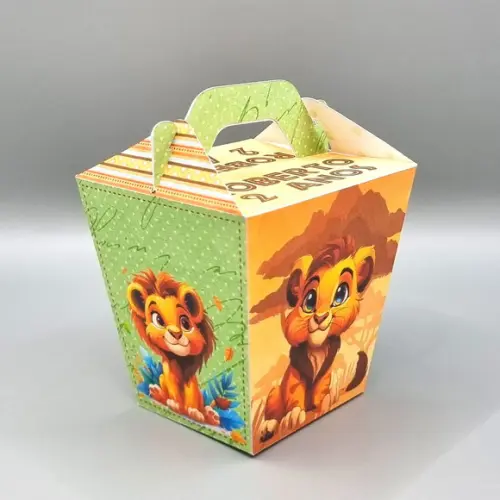 Kit de Caixas Personalizadas 50 Peças - Leãozinho