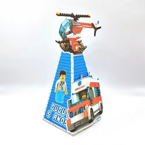 Kit de Caixas Personalizadas 50 Peças - Lego Hospital