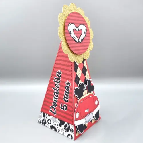 Kit de Caixas Personalizadas 50 Peças - Mickey e Minnie