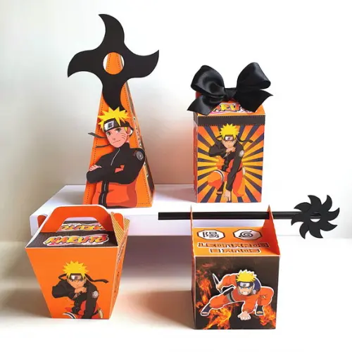 Kit de Caixas Personalizadas 50 Peças - Naruto