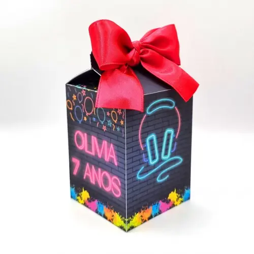 Kit de Caixas Personalizadas 50 Peças - Neon Party