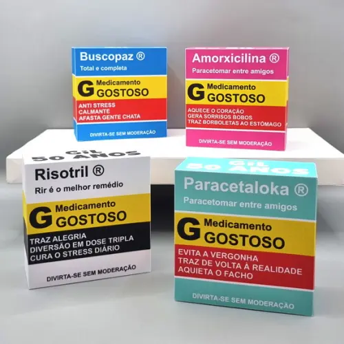 Kit de Caixas Personalizadas 50 Peças - Paracetaloka