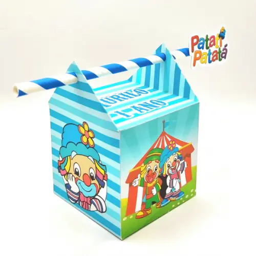 Kit de Caixas Personalizadas 50 Peças - Patati Patata Azul