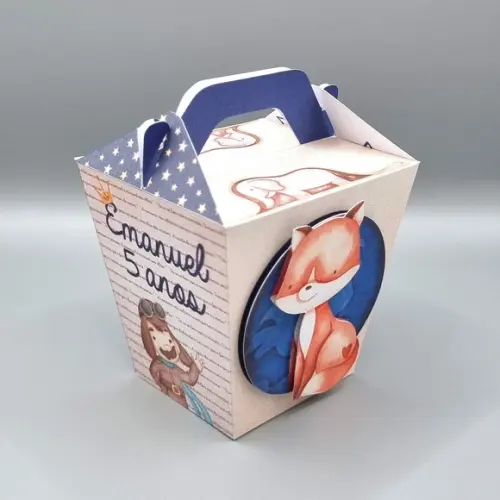 Kit de Caixas Personalizadas 50 Peças - Pequeno Príncipe