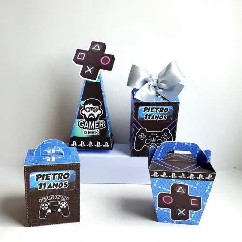 Kit de Caixas Personalizadas 50 Peças - Playstation