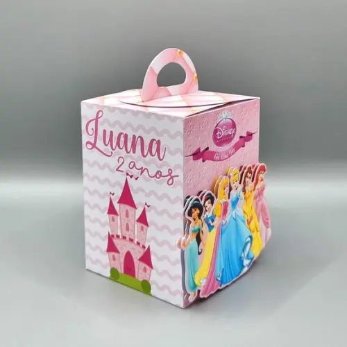 Kit de Caixas Personalizadas 50 Peças - Princesas Disney