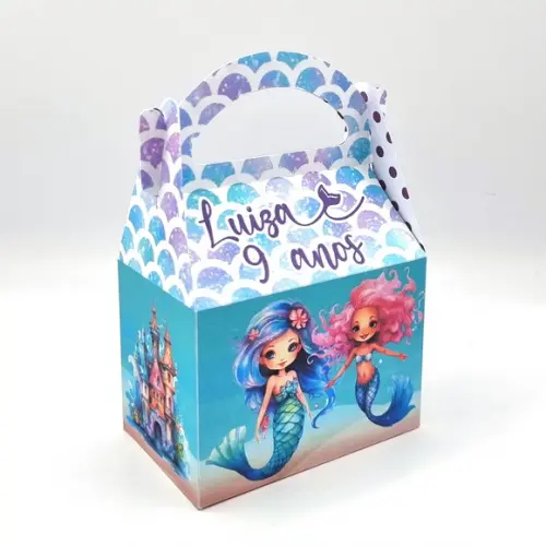 Kit de Caixas Personalizadas 50 Peças - Sereia Realista