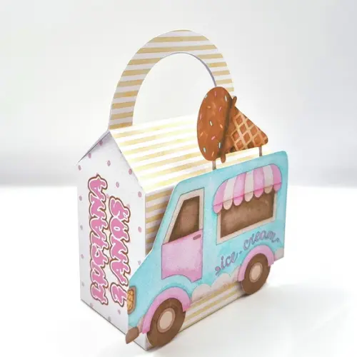 Kit de Caixas Personalizadas 50 Peças - Sorveteria