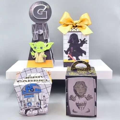 Kit de Caixas Personalizadas 50 Peças - Star Wars