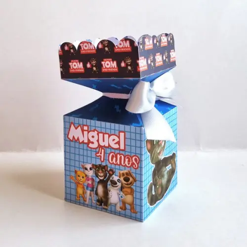 Kit de Caixas Personalizadas 50 Peças - Talking Tom