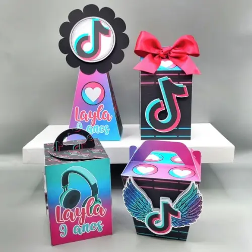 Kit de Caixas Personalizadas 50 Peças - Tik Tok - Tiktok