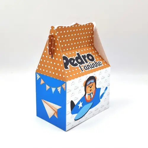 Kit de Caixas Personalizadas 50 Peças - Urso Aviador