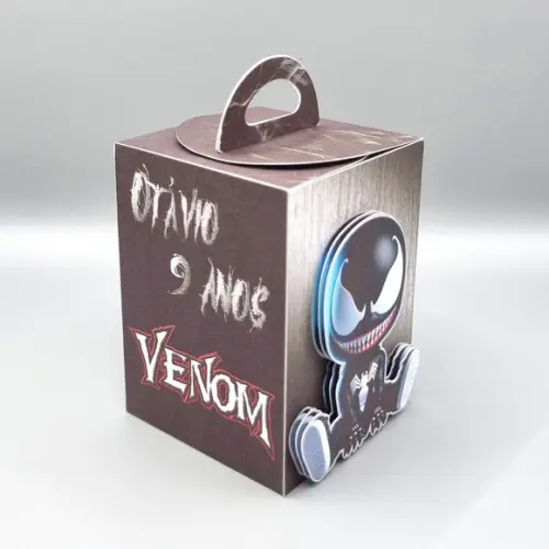 Kit de Caixas Personalizadas 50 Peças - Venom Cute