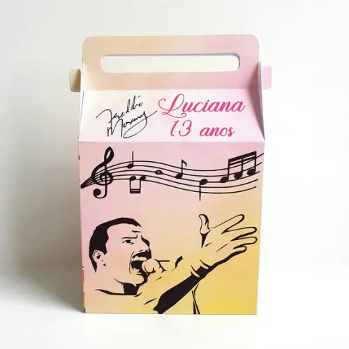 Kit de Caixas Personalizadas 50 Peças Freddie Mercury Queen