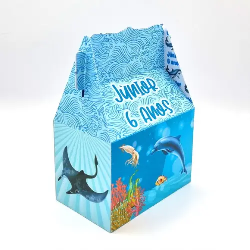 Kit de Caixas Personalizadas 50 Peças Fundo do Mar Realista