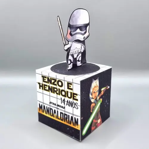 Kit de Caixas Personalizadas 50 Peças Star Wars Mandalorian