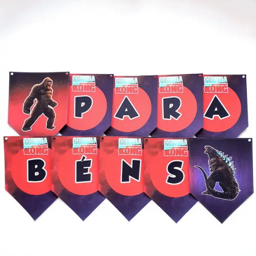 Kit Festa em Casa m - Godzilla Vs Kong