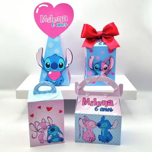Kit Festa em Casa m - Stitch e Angel