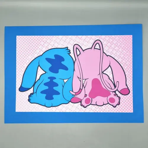 Kit Festa em Casa m - Stitch e Angel