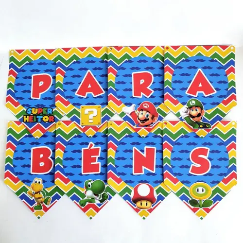 Kit Festa em Casa m - Super Mario