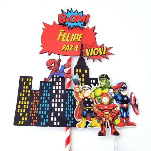 Kit Festa em Casa m - Vingadores Cute