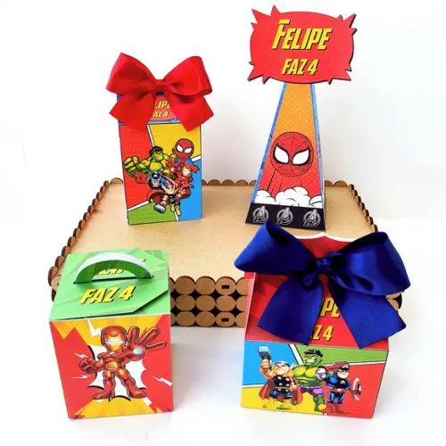 Kit Festa em Casa m - Vingadores Cute