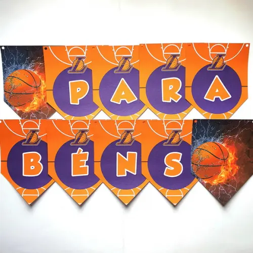 Kit Festa em Casa P - Basquete Los Angeles Lakers