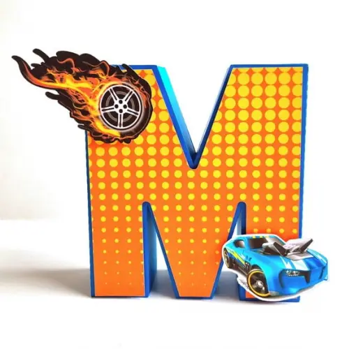 Letra 3d - Hot Wheels