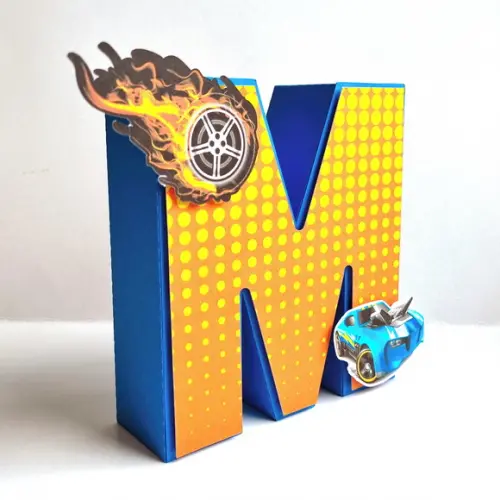 Letra 3d - Hot Wheels