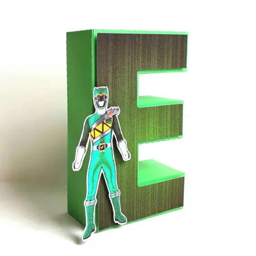 Letra 3d - Power Rangers Dino Charger