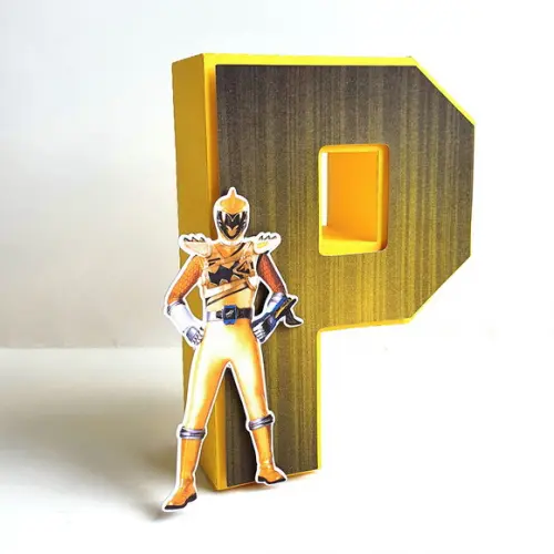 Letra 3d - Power Rangers Dino Charger