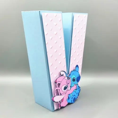 Letra 3d - Stitch e Angel