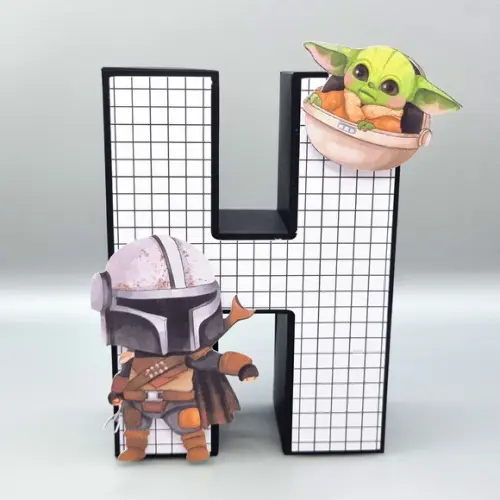Letra 3d - Star Wars Mandalorian