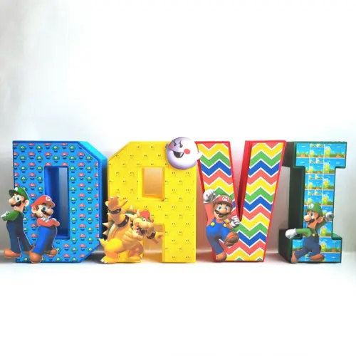Letra 3d - Super Mario