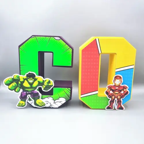 Letra 3d - Vingadores Cute