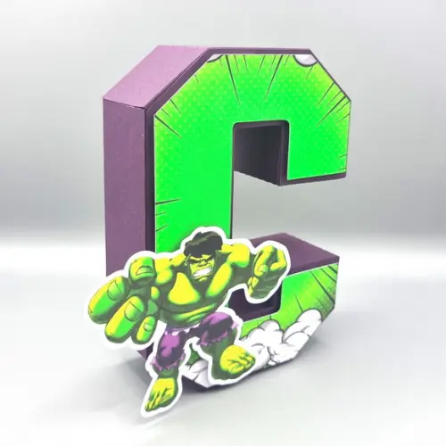 Letra 3d - Vingadores Cute