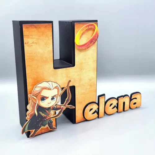 Letra 3d + Nome - o Senhor dos Anéis