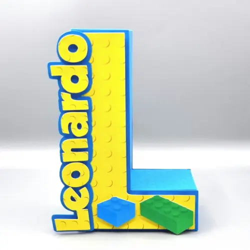 Letra 3d + Nome - Lego