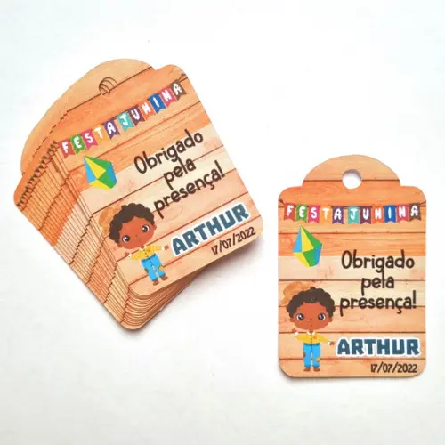 Tag de Agradecimento - Festa Junina Menino