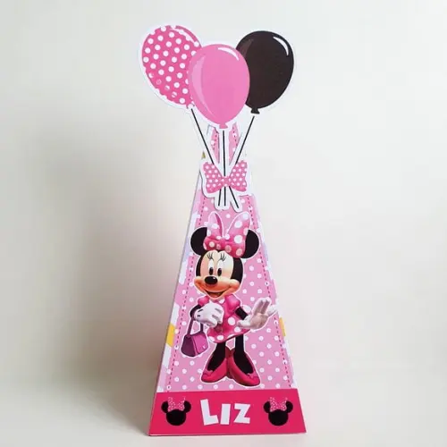 Caixa Cone - Minnie Rosa
