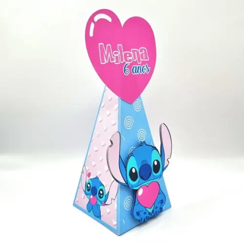 Caixa Cone - Stitch e Angel