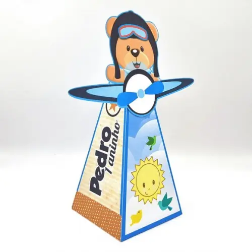 Caixa Cone - Urso Aviador