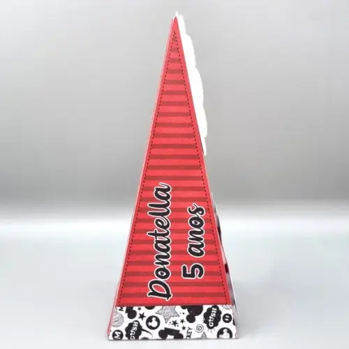 Caixa Cone - Mickey e Minnie Vermelha